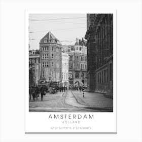 Amsterdam Black And White Coordinates Canvas Print