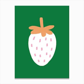 Strawberry Solo Green Canvas Print