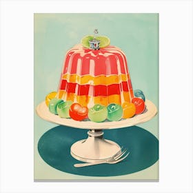 Fruity Jelly Vintage Cookbook Inspired 2 Canvas Print