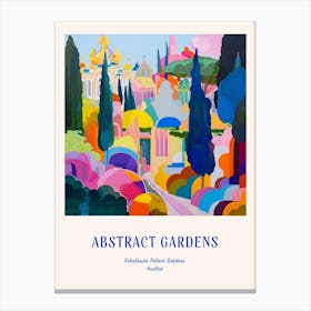 Colourful Gardens Schnbrunn Palace Gardens Austria 6 Blue Poster Canvas Print