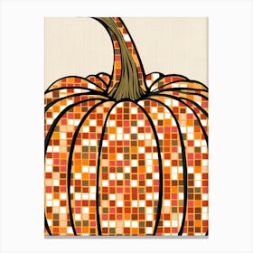 Mosaic Pumpkin 1 Canvas Print