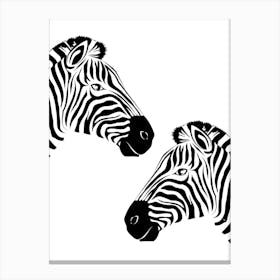 Two Zebras Canvas Print