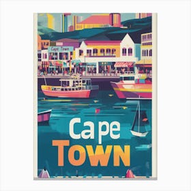 Aihrgdesign A 1970s Inspired Travel Poster For Cape Town 2 Canvas Print