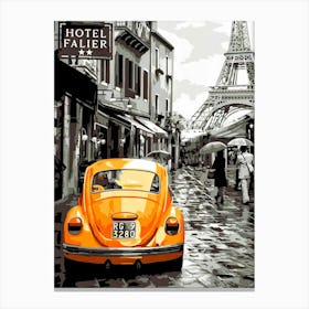 Car and Hotel Faller Canvas Print