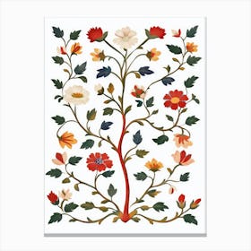 Traditional Indian Folk Art-Tree Of Life 2 Canvas Print