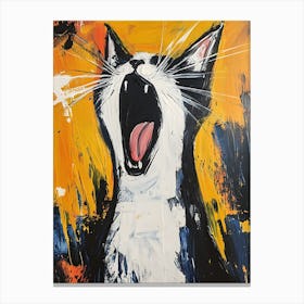 Fantastic Screaming Cat 13 Canvas Print