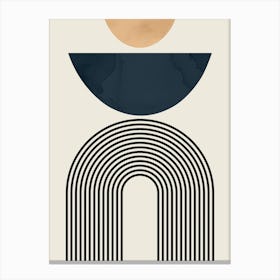 Lines and semicircles 2 Canvas Print