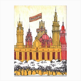 91 spain Barcelona Canvas Print