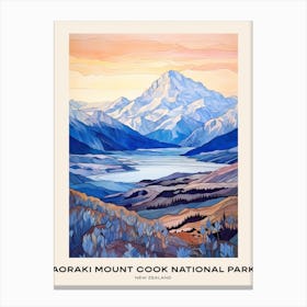 Aoraki Mount Cook National Park New Zealand 3 Poster Canvas Print