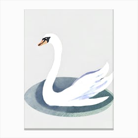 Swan Illustration Canvas Print
