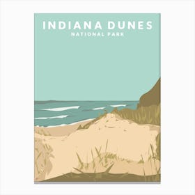 Indiana Dunes National Park, Indiana Travel Poster Canvas Print