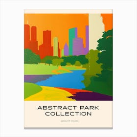 Abstract Park Collection Poster Grant Park Chicago United States 1 Canvas Print