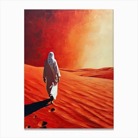 Desert Man, Dune Minimalism Canvas Print