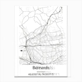 Bernards,United States Minimalist Map Canvas Print