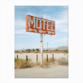 Faded Vintage Motel Sign 35mm Canvas Print