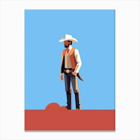 Minimalistic Cowboy Tale Canvas Print