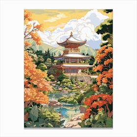 Ryoan Ji Garden Japan  Illustration 1  Canvas Print