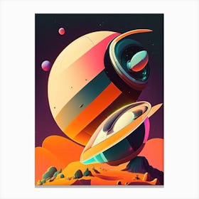 Space Probe Comic Space Space Canvas Print