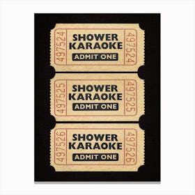 Shower Karaoke Canvas Print