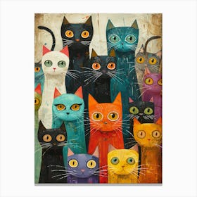 Group Of Cats 18 Canvas Print