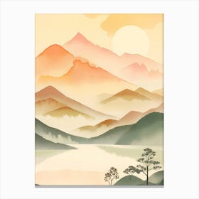 Watercolor Landscape 4 Canvas Print