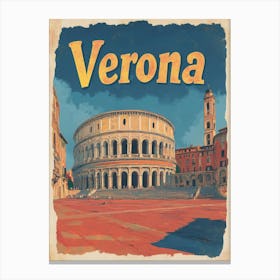 Aihrgdesign A Vintage Travel Poster Of Verona 2 Canvas Print