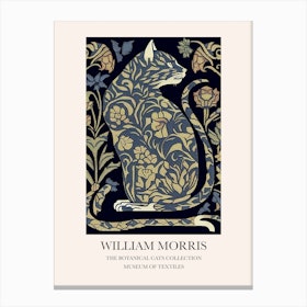 William Morris  Style Cats Textiles Canvas Print