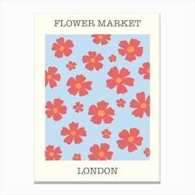 Flower Market London  Canvas Print