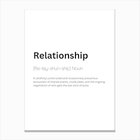 Relationship Definition Meaning Canvas Print