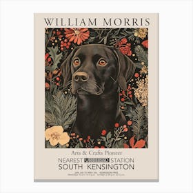 William Morris Prints Dog Portrait Christmas Gift Winter Vintage Canvas Print