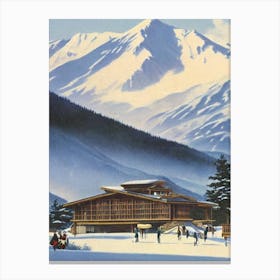 Hakuba 47, Japan Ski Resort Vintage Landscape 1 Skiing Poster Canvas Print