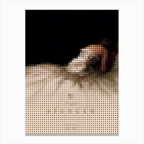 Spencer In A Pixel Dots Art Style Canvas Print