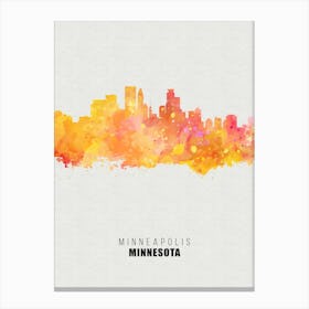 Minneapolis Minnesota City watercolor Canvas Print