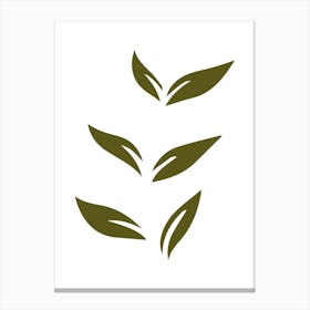 Tea Leaf Icon Vector Illustration Canvas Print