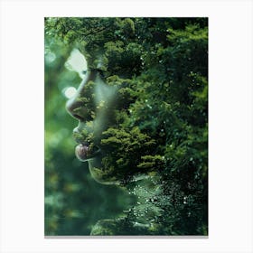 Portrait Of A Woman In The Forest 1 Canvas Print