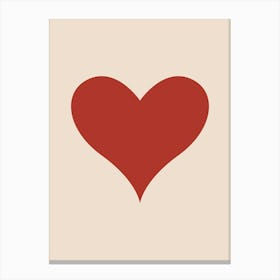 Red Heart Canvas Print