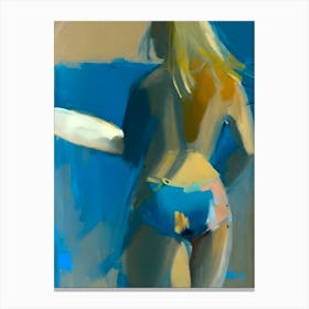 Surfer Girl Abstract Canvas Print