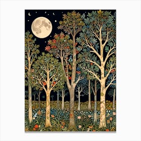 William Morris Moonlight In The Forest 40 Canvas Print