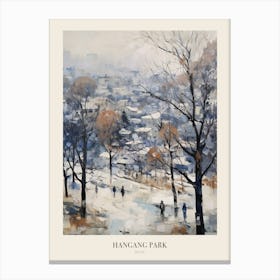 Winter City Park Poster Hangang Park Seoul 1 Canvas Print