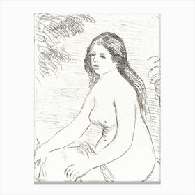 Seated Nude Woman (1906), Pierre Auguste Renoir Canvas Print