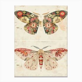 Shimmering Butterflies William Morris Style 5 Canvas Print