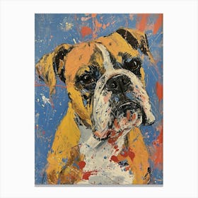 Bulldog Acrylic Painting 5 Canvas Print