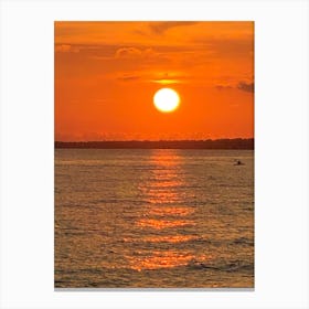 Sunset At The Beach Canvas Print