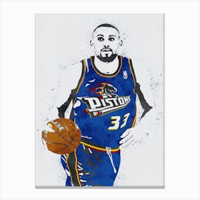 Grant Hill Detroit Pistons Canvas Print