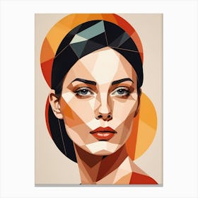 Minimalism Geometric Woman Portrait Pop Art (7) Canvas Print
