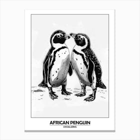 Penguin Socializing Poster Canvas Print
