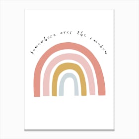 Somewhere Over The Rainbow Arch Kids Canvas Print