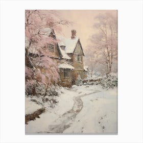 Dreamy Winter Painting Cotswolds United Kingdom 5 Canvas Print