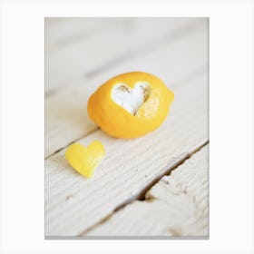 Lemon Heart Canvas Print