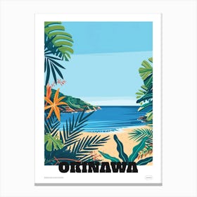 Okinawa Japan 4 Colourful Travel Poster Canvas Print